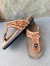 Load image into Gallery viewer, Tooled Leather Sandals