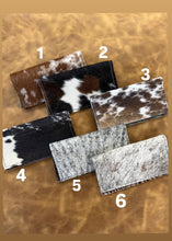 Load image into Gallery viewer, Cowhide Checkbook Cover