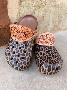 Tooled Leather Crocs – T Bar Leather Co