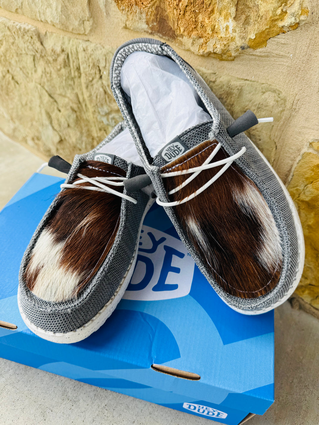 Tri Color Cowhide Women’s Hey Dudes