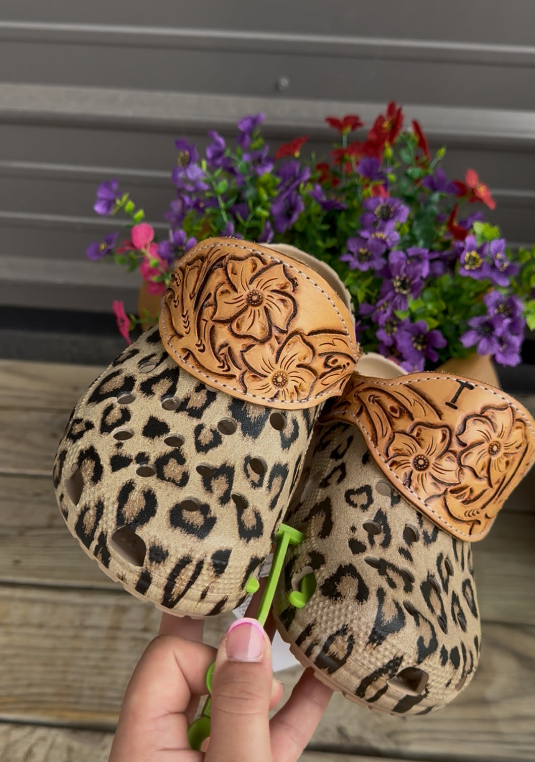 Tooled Leather Crocs