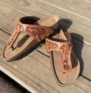 Tooled Leather Sandals