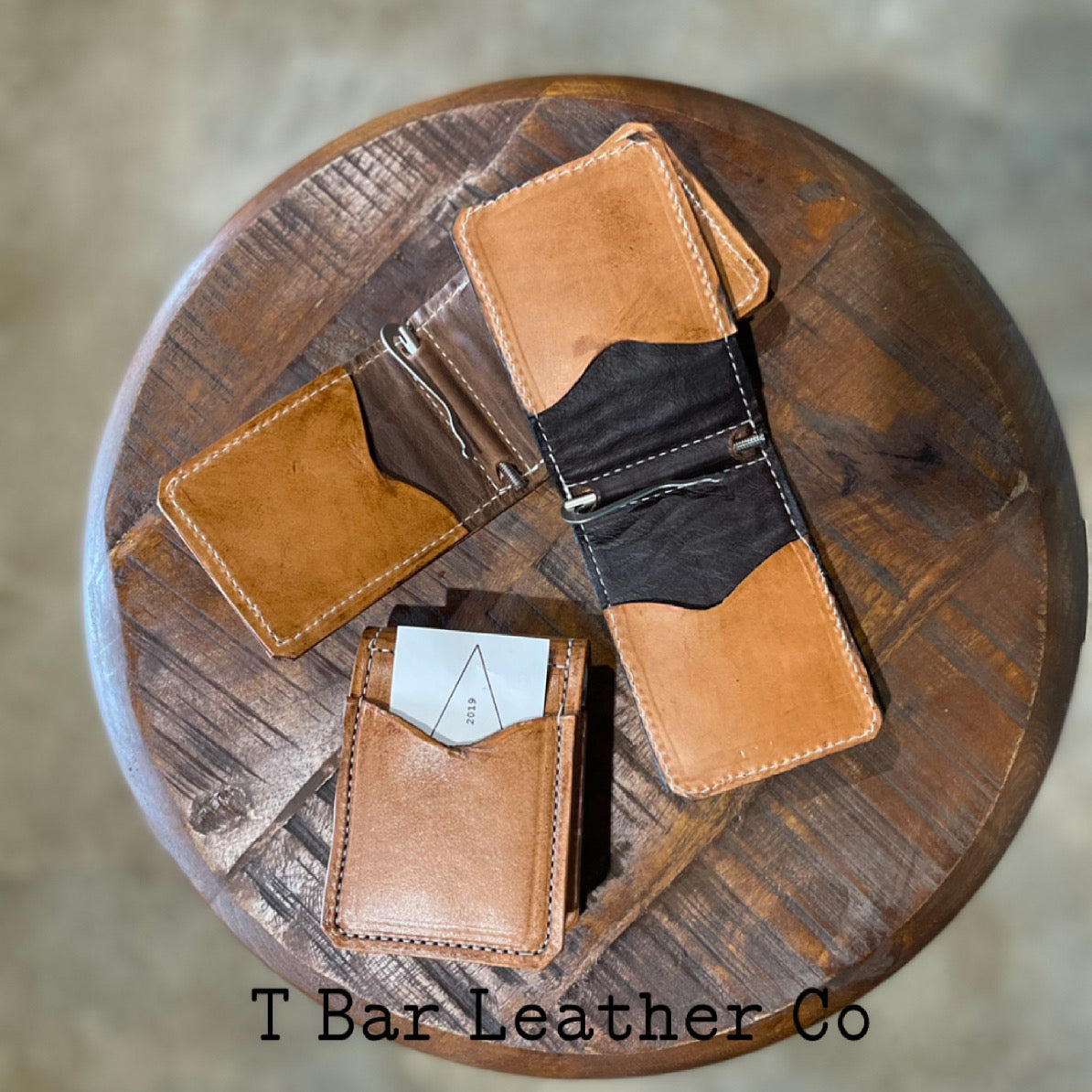 Bar Clip Leather Wallet