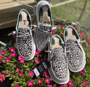 White Leopard Women’s Hey Dudes