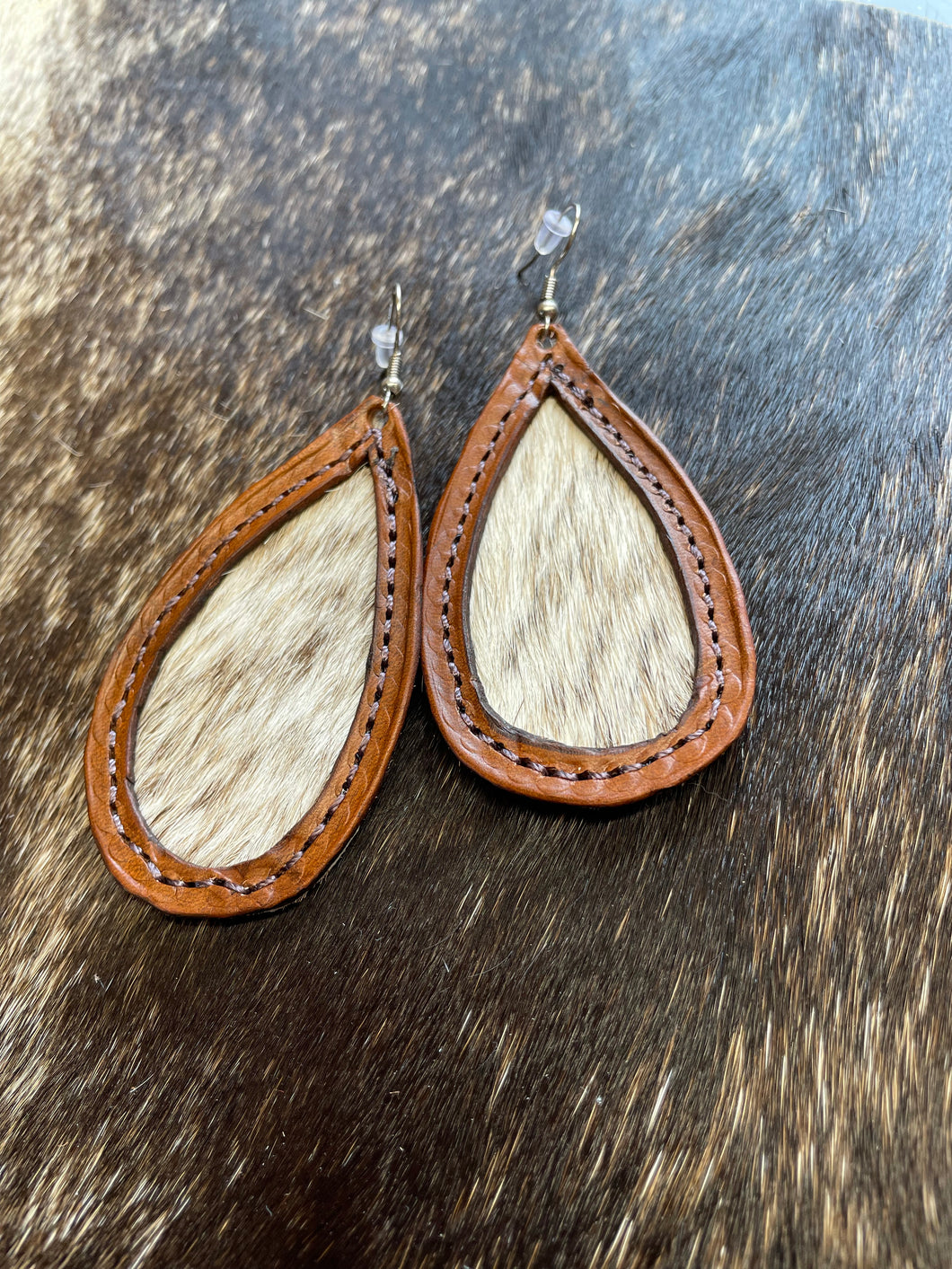 Leather Cowhide Earrings